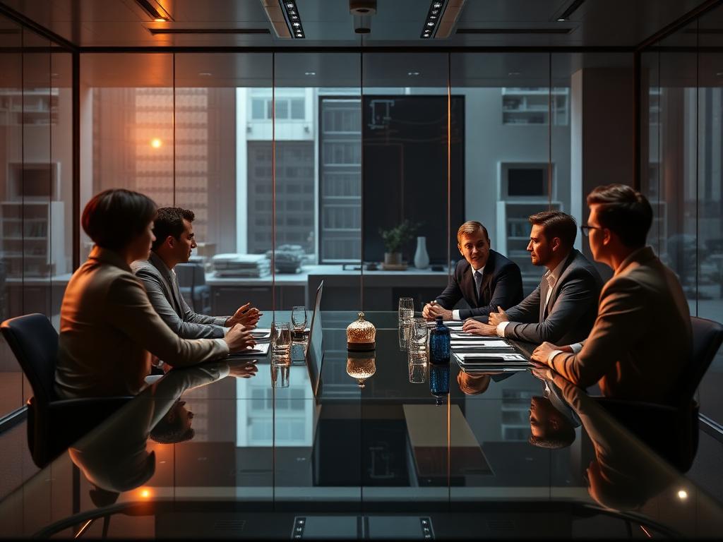 Equipe AEM Soluções em reunião estratégica